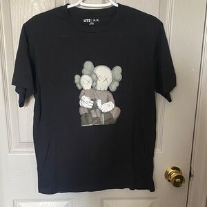 Black Graphic T-Shirt with Character Design